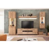 Livetastic VISEČA VITRINA, furnirano, masivno hrastova prečka barve hrasta | Shoptok.si