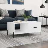 vidaXL Klubska mizica bela 90x50x40 inženirski les Cene