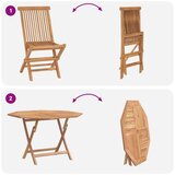 Bistro Vrtnik Bistro Set 3 pcs Rjava Masivno teakovo les, (5000301230) | Shoptok.si