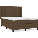 vidaXL Box spring postelja z vzmetnico temno rjava 140x200 cm blago, (20900404) Cene