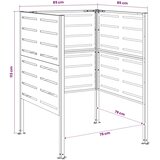  Ekran za kante za smeće 85 x 85 x 113 cm Pocinčani čelik - Pocinčani čelik 85 cm s uzorkom | shoptok.hr