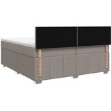  Boxspring krevet s madracem Sivosmeđa 200 x 200 cm Tkanina | shoptok.hr