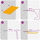  Polica na zidu s policom Zidne 4 pcs Žuta 40 x 18 x 2 5 cm - žuta boja senfa 40 x 18 cm 4 | shoptok.hr