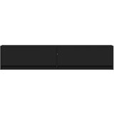 vidaXL Zidni TV ormarić s LED svjetlima crni 180x31x38 cm | shoptok.hr