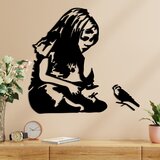 Opviq zidna dekoracija Banksy Metal 07, 54x72 cm, 1.5 mm, Crna Cene