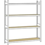SCHULTE Širok regal, z iverno ploščo, višina 2500 mm, širina 2500 mm, osnovni regal, globina 400 mm | Shoptok.si