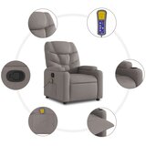  Masažni naslonjač od tkanine smeđesivi | shoptok.hr