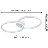 Eglo Stropna lampa LED 19.5W 2400LM RGB-W s daljinskim 68x38 cm Amandolo bijela Cijene