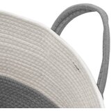  Košara za pohranu sivo-bijela Ø 51x33 cm pamučna | shoptok.hr