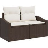 vidaXL set od 7 vrtnih sofa s jastučićima smeđa poli ratan | shoptok.hr