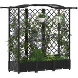  Povišeni krevet s mrežom i krovom Crna 163 x 40 x 126 cm PP | shoptok.hr