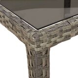  Vrtni stol 90 x 90 x 75 cm od kaljenog stakla i poliratana sivi | shoptok.hr