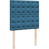 vidaXL Otomanski posteljni okvir z vzmetnicami moder 180x200cm žamet, (21610458) | Shoptok.si