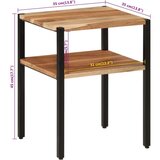  Bočni stolić 35 x 35 x 45 cm od masivnog drva bagrema i željeza | shoptok.hr