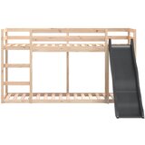  Krevet na kat s toboganom i ljestvama 90x190 cm od borovine | shoptok.hr