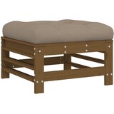 Maison Chic Vrtni stolček - Vrtni stoli za noge z blazino medeno rjava trdna borovina JS1029, (21878825) | Shoptok.si