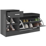 vidaXL Klupa za cipele siva 94,5 x 31 x 57 cm od iverice | shoptok.hr