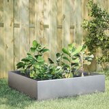  Vrtna posuda za sadnju 100 x 100 x 25 cm pocinčani čelik | shoptok.hr