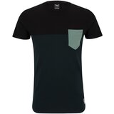 Iriedaily Majica petrol / pastelno zelena / črna | Shoptok.si