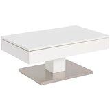 CARRYHOME klubska miza, bela, barve nerjavečega jekla | Shoptok.si