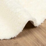  Čupavi tepih s visokim vlaknima krem 200x200 cm poliester | shoptok.hr