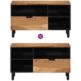 TV ormar s ladicama Smeđa 80 x 33 x 46 cm Čvrsto drvo manga | shoptok.hr