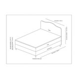 Hanah home bračni krevet vassi set 160 x 200 beige | ePonuda.com