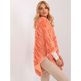Wool Fashion Italia Poncho-AT-PN-2347.16-orange | Shoptok.si