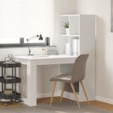 vidaXL Stol Bijelo 122 x 67 x 145 cm Inženjerska drva i Drvena ploča | shoptok.hr