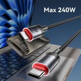  USB-C na USB-C kabel Yesido CA185 240 W 120 cm crni | shoptok.hr