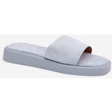 Boto Ladies Platform Sandals Made Of Eco Suede Light Blue Jorina | Shoptok.si