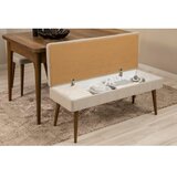 Hanah home vina bench 04 1005 walnut cream (produžni trpezarijski sto, stolice i konzola (6 komada) Cene