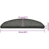 vidaXL Podloge za stopnice 30 kosov Temno siva 56x17x3 cm | Shoptok.si