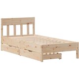 vidaXL Okvir kreveta bez madraca 75 x 190 cm od masivne borovine | shoptok.hr