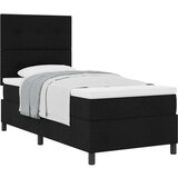  Posteljni okvir z vzmetnico Črn Tkanina 90 x 200 cm Posteljnina, (22067415) | Shoptok.si