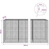  Gabion s žicom debljine 5 mm i mrežom 5x5 cm 800x50x150 cm - 50 cm 150 cm 800 x 230 cm | shoptok.hr