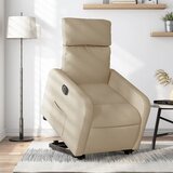 Maison Chic Električni naslanjač - Relax naslanjač s funkcijo vstajanja krem blago, (22061916) | Shoptok.si