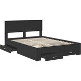  Krevetna konstrukcija Crna 135 x 190 cm Konstruirano drvo | shoptok.hr