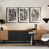 WALLXPERT Ukrasne uramljene slike, 38x53cm, 3 komada, Šarene | Eponuda.ba