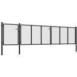 vidaXL Vrtna vrata čelična 500 x 75 cm antracit | shoptok.hr