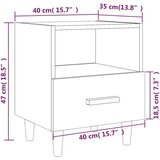  Noćni ormarići 2 kom boja dimljenog hrasta 40 x 35 x 47 cm | shoptok.hr