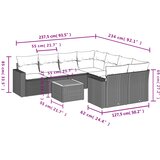  9-dijelni set vrtnih sofa s jastucima bež od poliratana | shoptok.hr