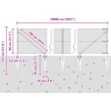 Zavarena Ograda sa 13 Sidrenih Stabala Siva 0.8x100 m Čelik | shoptok.hr