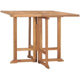 vidaXL Zložljiva vrtna jedilna miza 90x90x75 cm trdna tikovina Cene