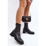 EVENTO Women's Low Heel Black Ankle Boots Aphroteia | ePonuda.com