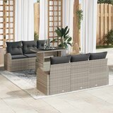  Sjedeća garnitura za vrt 7 kom. Svijetlo siva Poli Ratan Svjetlosiva 179 x 179 x 85 cm | Shoptok.si
