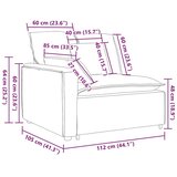  Modularni kauč s naslonom za ruke i jastucima krem boje 100 cm - Krema Kutna sofa | shoptok.hr