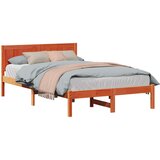  Krevetna konstrukcija Smeđa 135 x 190 cm Čvrsto borovo drvo | shoptok.hr
