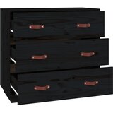  Komoda crna 80 x 40 x 75 cm od masivne borovine | shoptok.hr