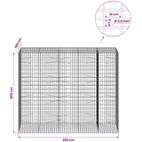  Gabion s žicom debljine 3,5 mm i mrežom 5x10 cm 250x100x200 cm | shoptok.hr